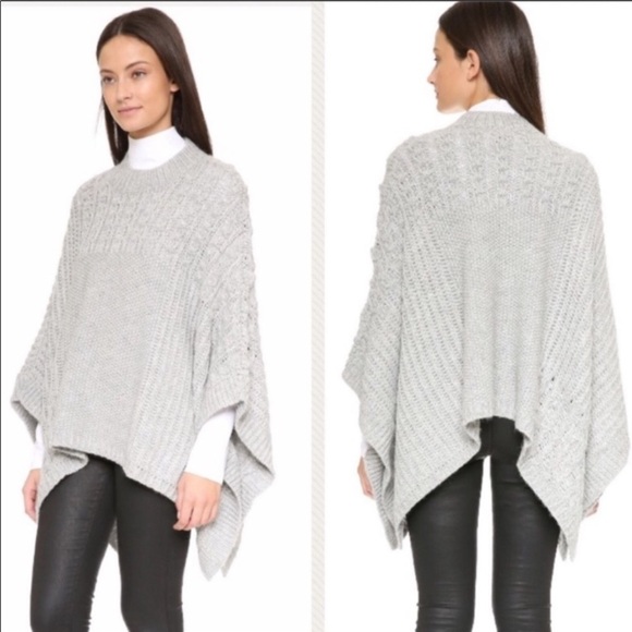 Club Monaco grey sweater poncho xs/s - Picture 2 of 9